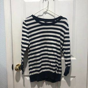 Navy Blue and White Striped GAP Sweater